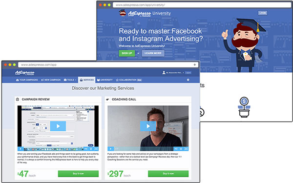 AdEspresso Social Media Marketing tool